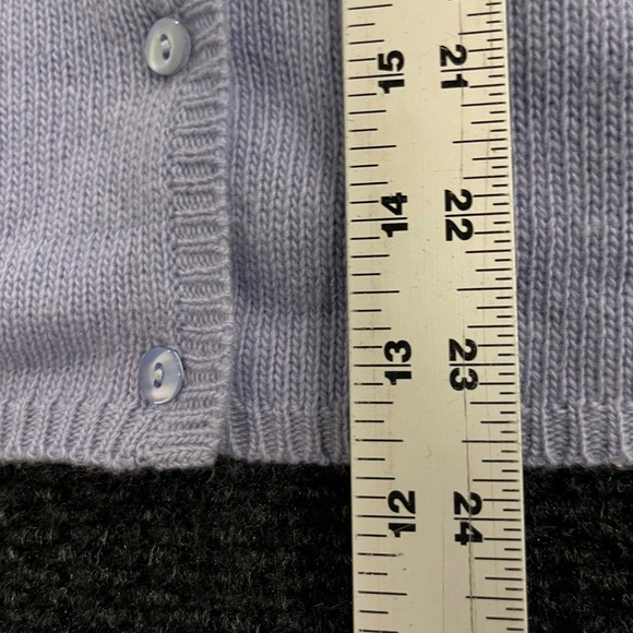 Sutton Studio Cashmere Cardigan Light Blue V Neck Button Front Women's Size L - Picture 5 of 5